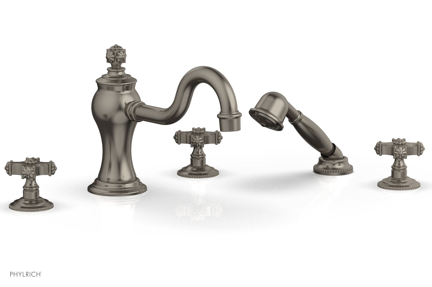 MARVELLE Deck Tub Set with Hand Shower - Cross Handles 162-48