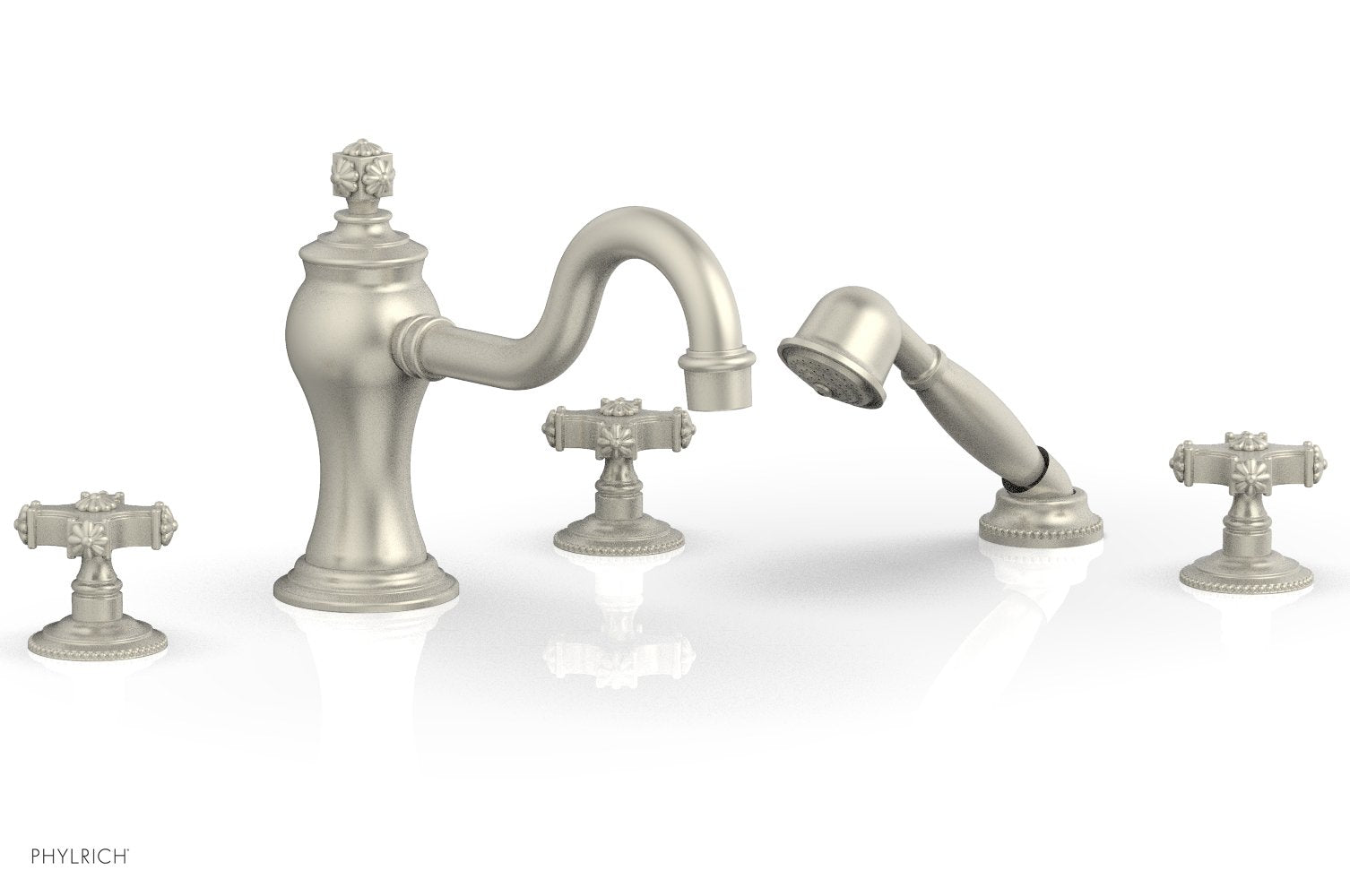 MARVELLE Deck Tub Set with Hand Shower - Cross Handles 162-48