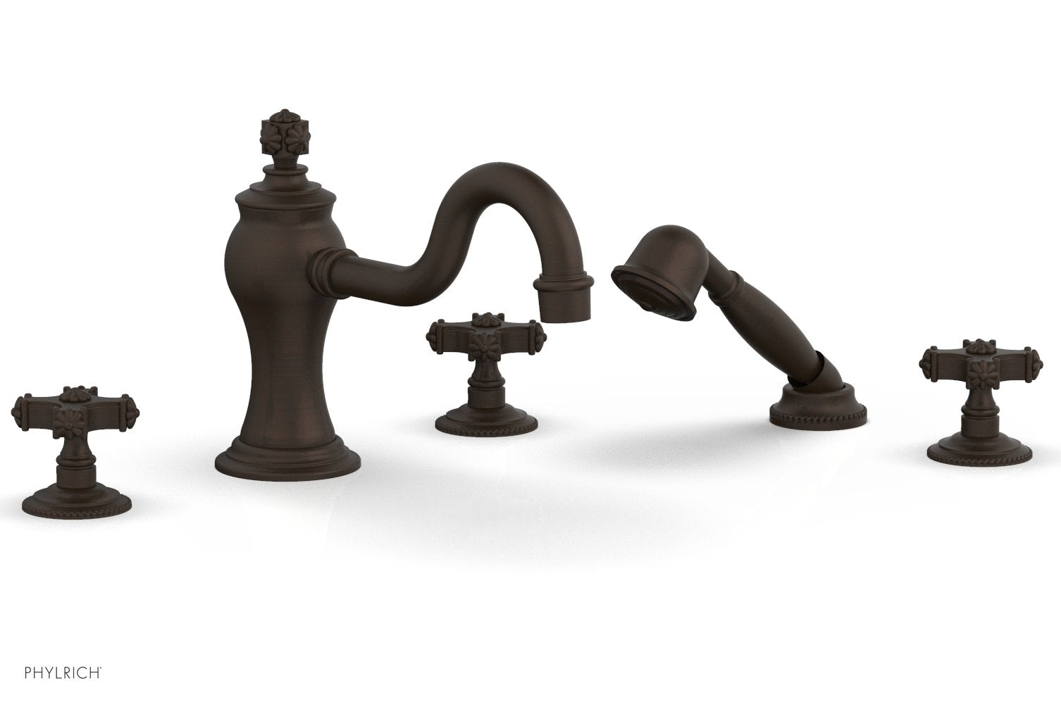 MARVELLE Deck Tub Set with Hand Shower - Cross Handles 162-48