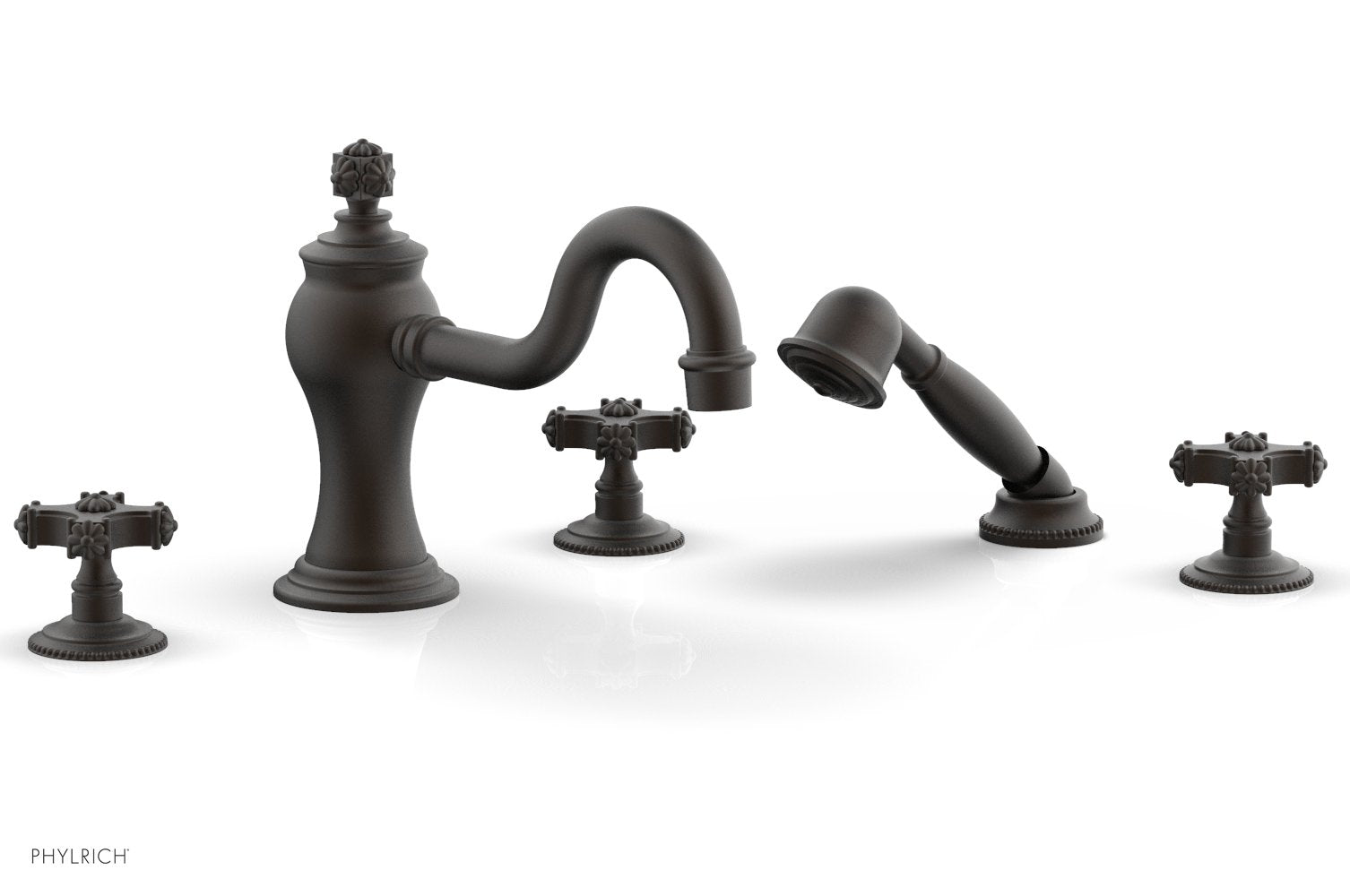 MARVELLE Deck Tub Set with Hand Shower - Cross Handles 162-48