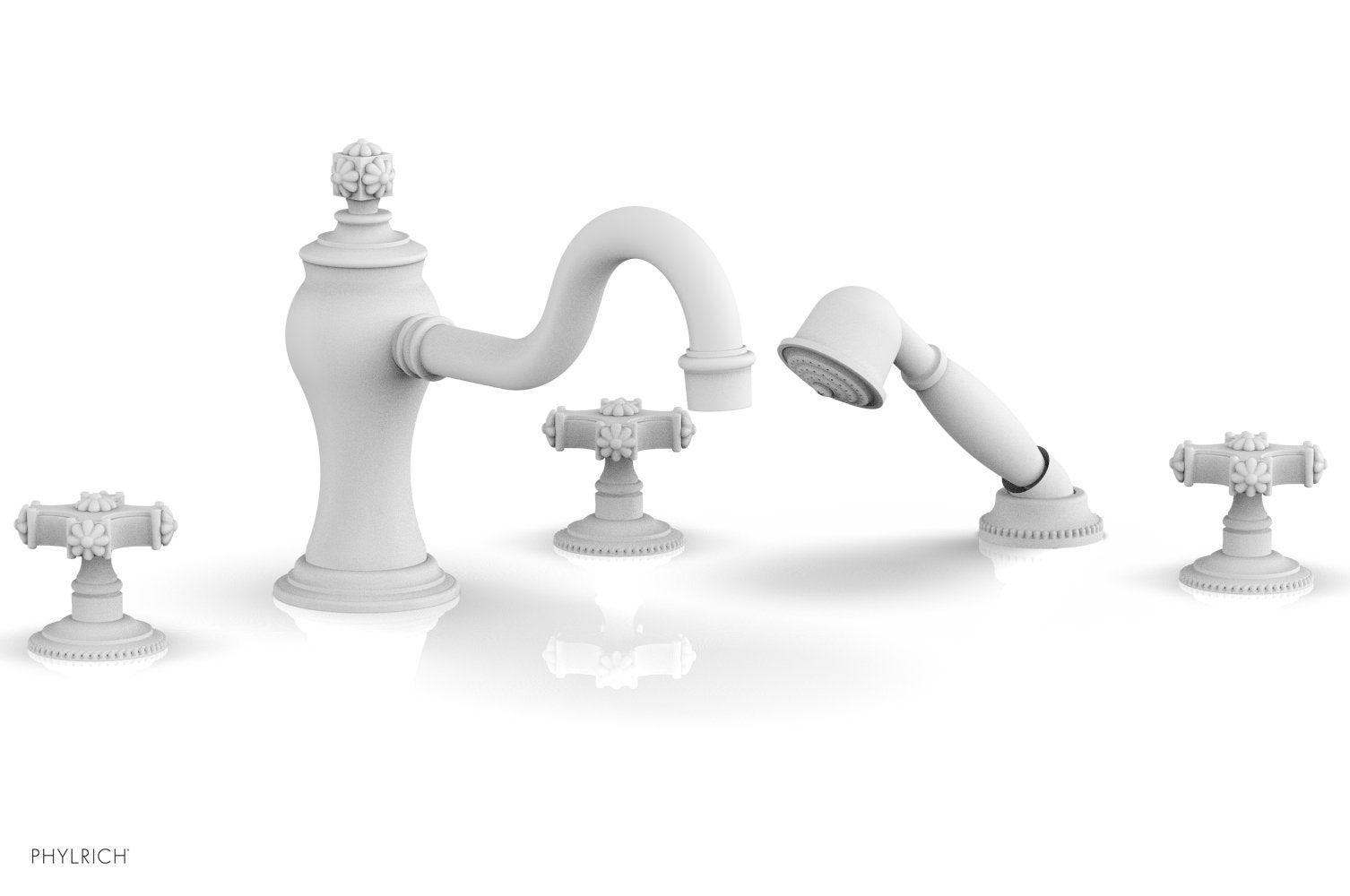 MARVELLE Deck Tub Set with Hand Shower - Cross Handles 162-48