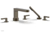 ROND Deck Tub Set with Hand Shower - Lever Handles 183-49