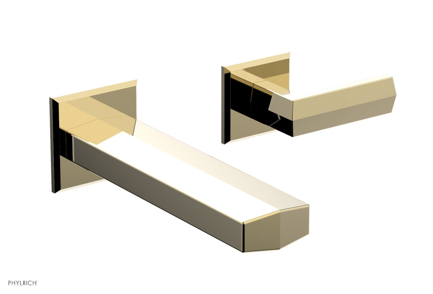 DIAMA Single Handle Wall Lavatory Set - Lever Handles 184-16