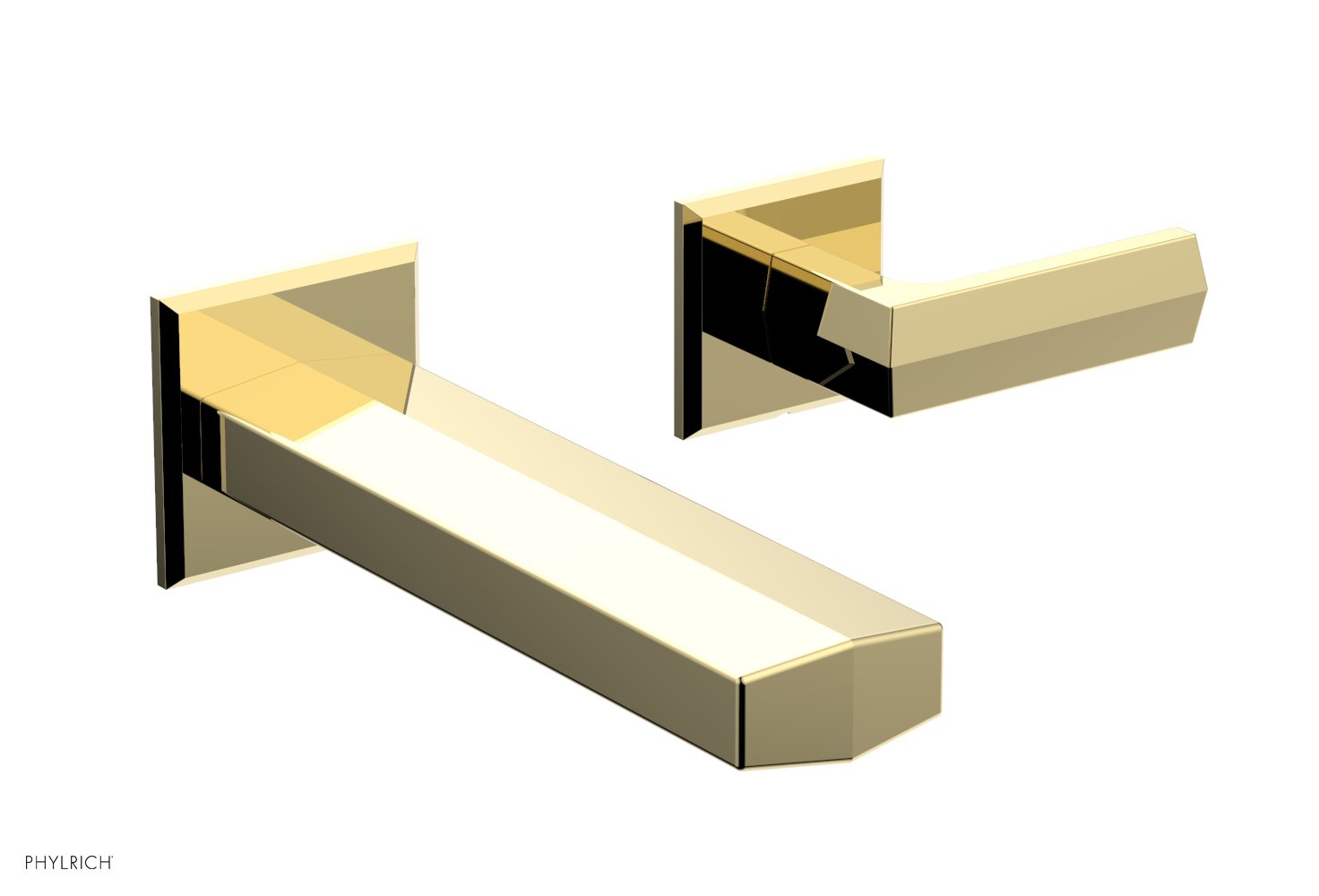 DIAMA Single Handle Wall Lavatory Set - Lever Handles 184-16