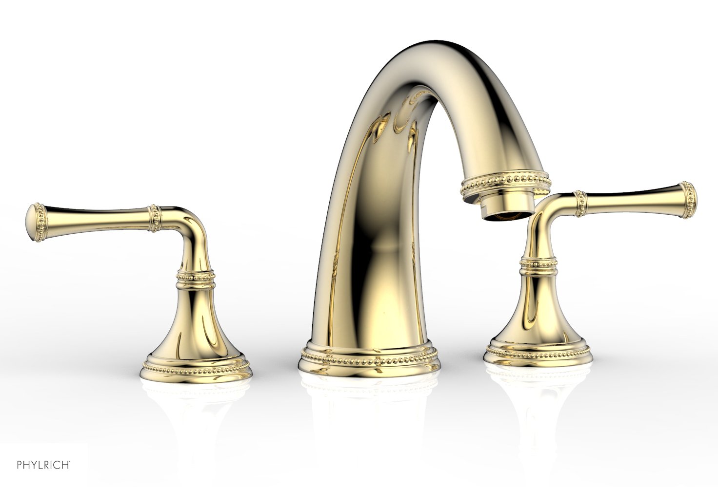 BEADED Deck Tub Set - Lever Handles 207-40