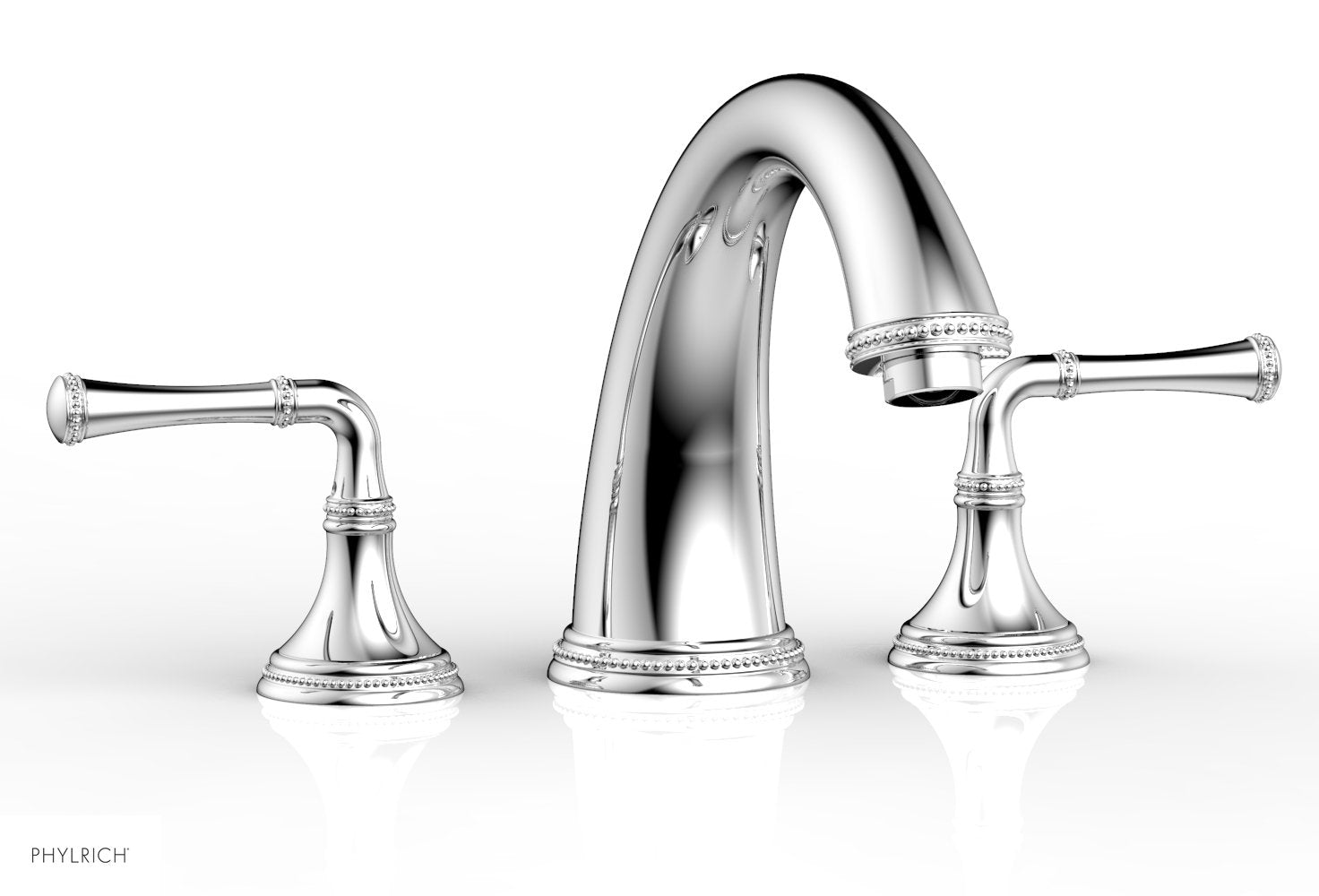 BEADED Deck Tub Set - Lever Handles 207-40