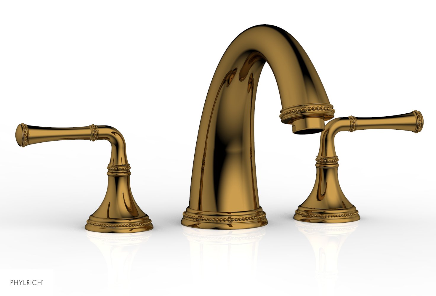 BEADED Deck Tub Set - Lever Handles 207-40