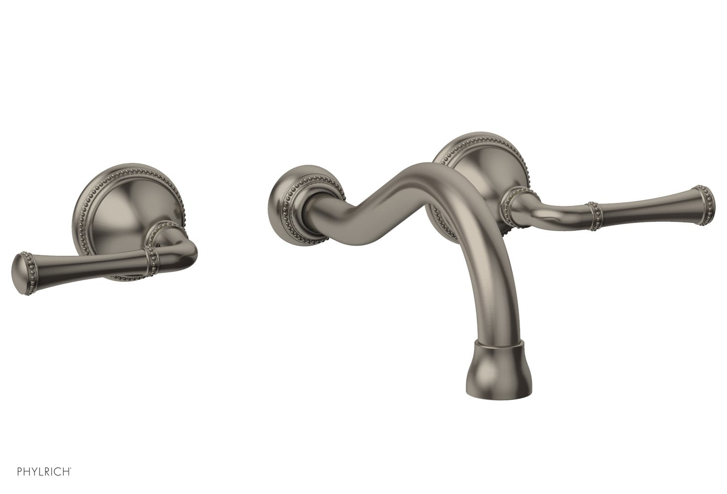 BEADED Wall Tub Set - Lever Handles 207-56