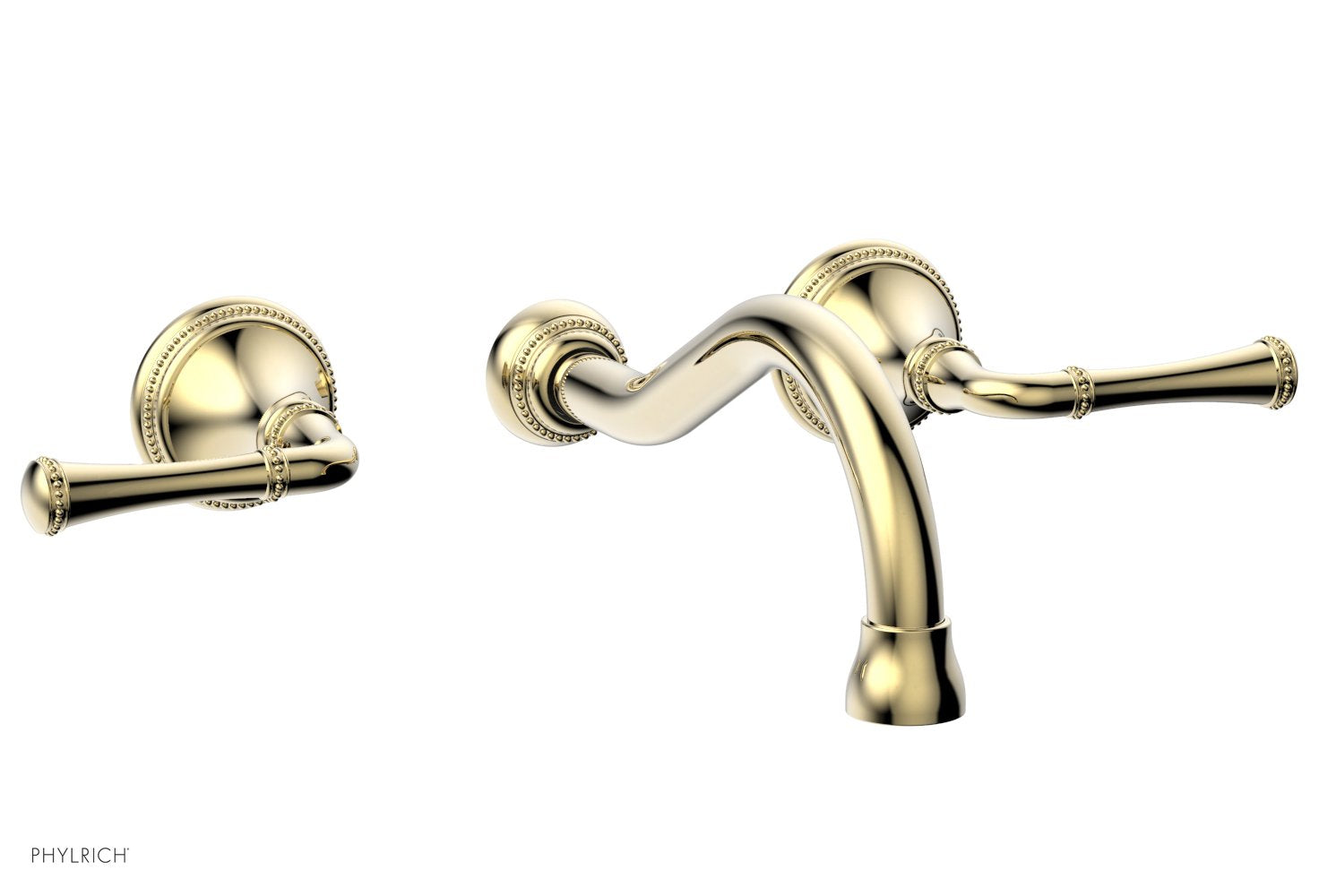 BEADED Wall Tub Set - Lever Handles 207-56
