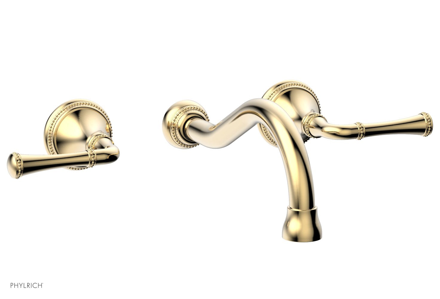BEADED Wall Tub Set - Lever Handles 207-56