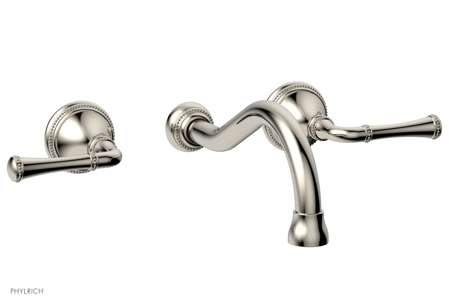 BEADED Wall Tub Set - Lever Handles 207-56