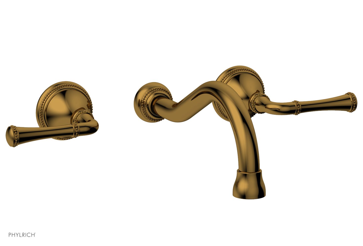 BEADED Wall Tub Set - Lever Handles 207-56