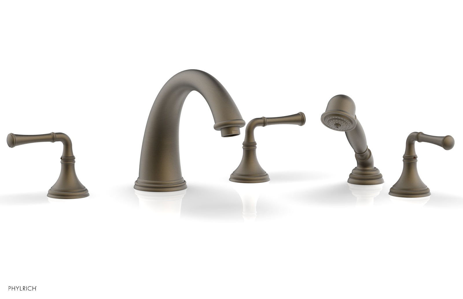 COINED Deck Tub Set with Hand Shower - Lever Handles 208-48