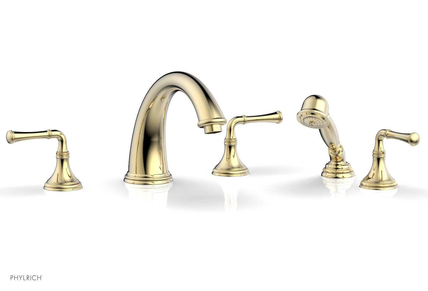 COINED Deck Tub Set with Hand Shower - Lever Handles 208-48