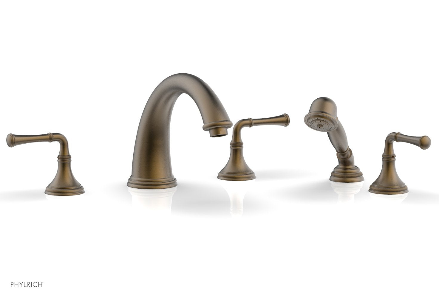 COINED Deck Tub Set with Hand Shower - Lever Handles 208-48