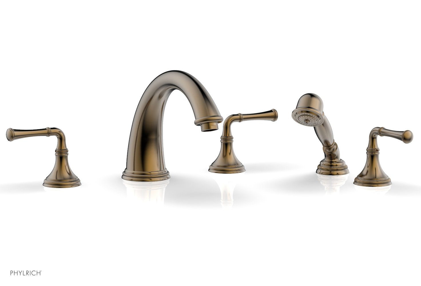 COINED Deck Tub Set with Hand Shower - Lever Handles 208-48