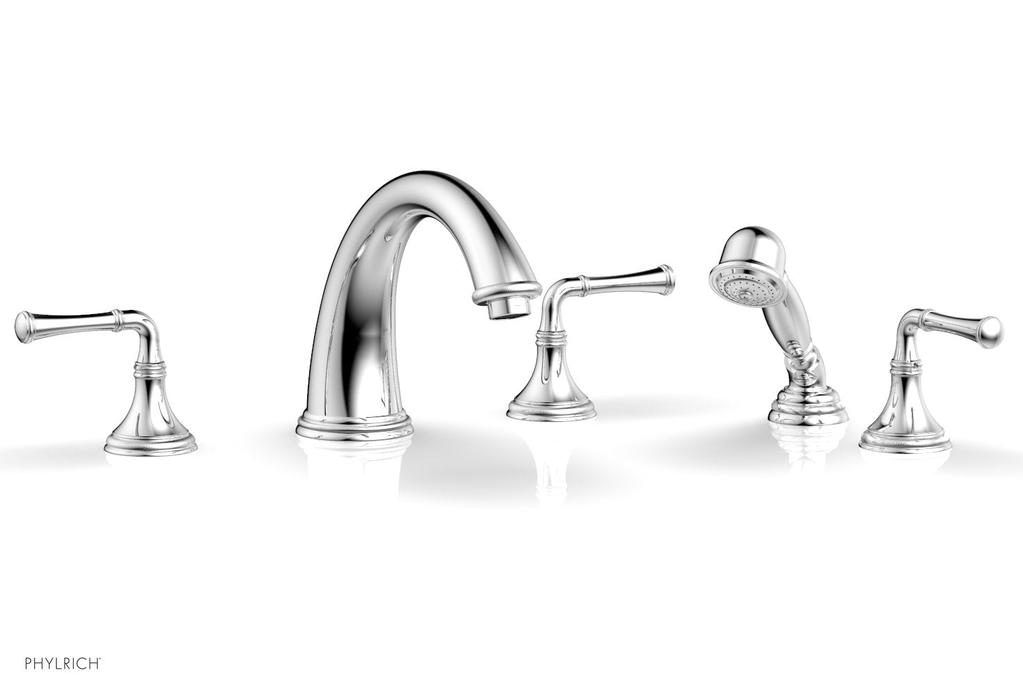 COINED Deck Tub Set with Hand Shower - Lever Handles 208-48