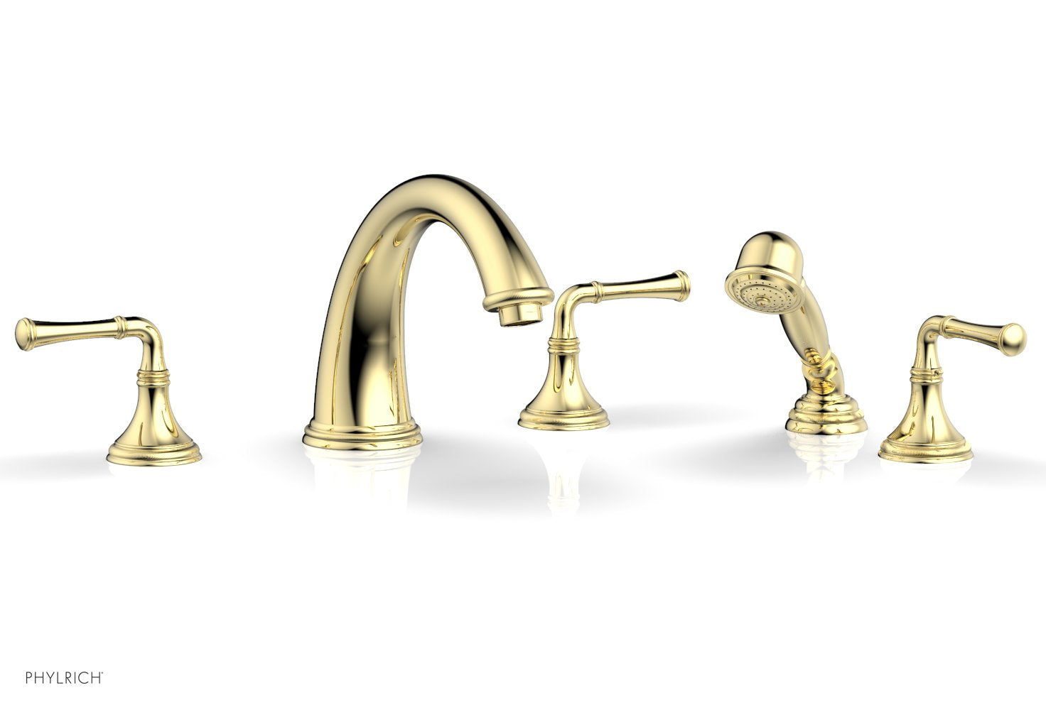 COINED Deck Tub Set with Hand Shower - Lever Handles 208-48