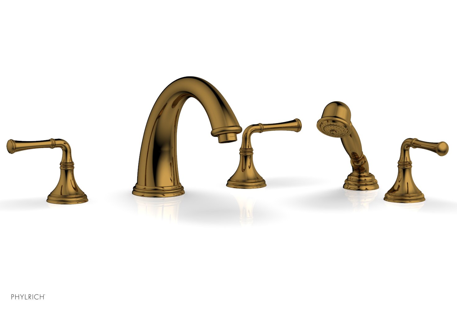 COINED Deck Tub Set with Hand Shower - Lever Handles 208-48