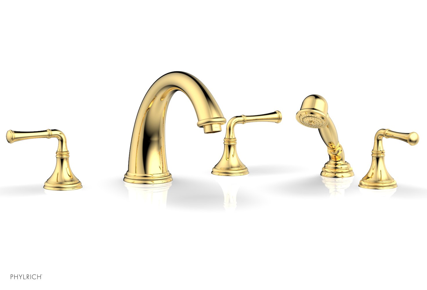 COINED Deck Tub Set with Hand Shower - Lever Handles 208-48