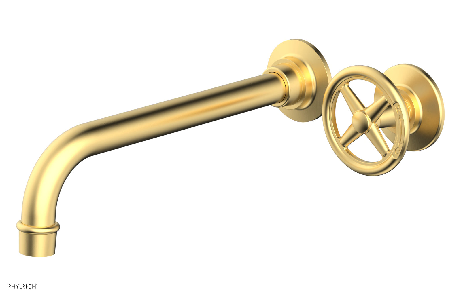 WORKS 10" Single Handle Wall Lavatory Set - Cross Handle 220-15-10