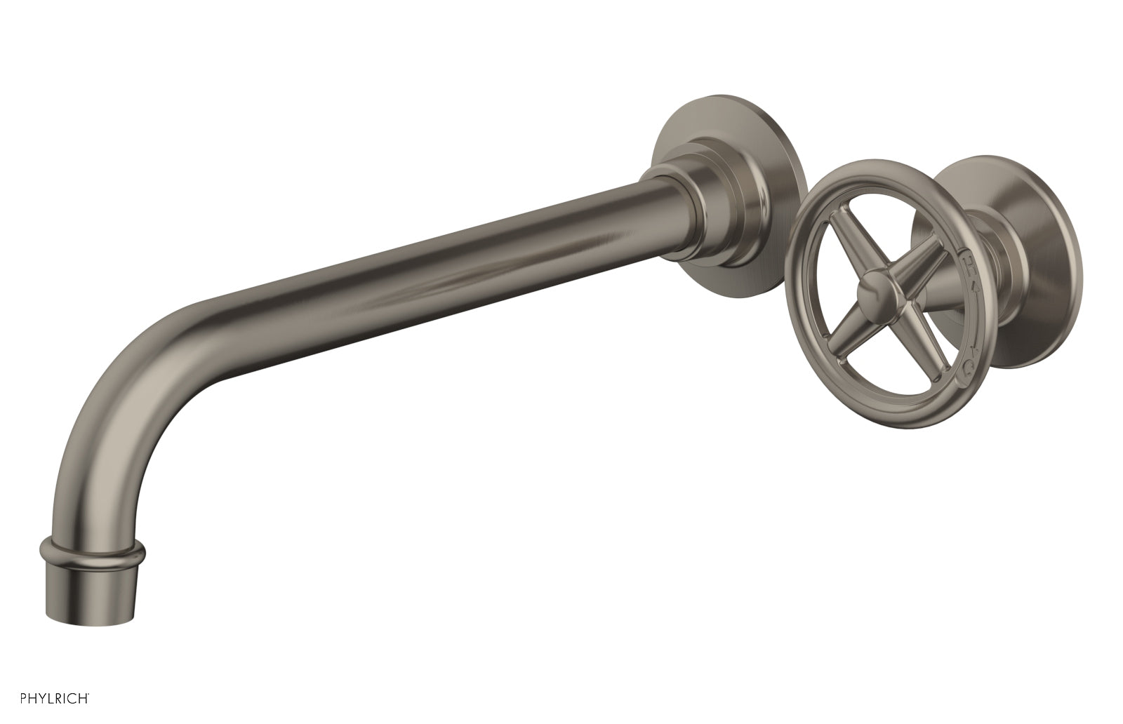 WORKS 10" Single Handle Wall Lavatory Set - Cross Handle 220-15-10