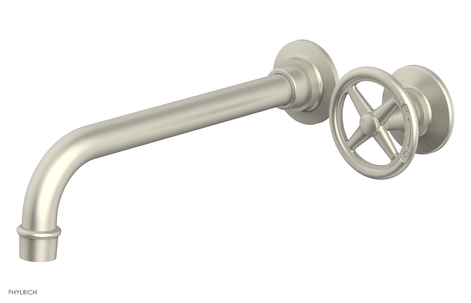 WORKS 10" Single Handle Wall Lavatory Set - Cross Handle 220-15-10