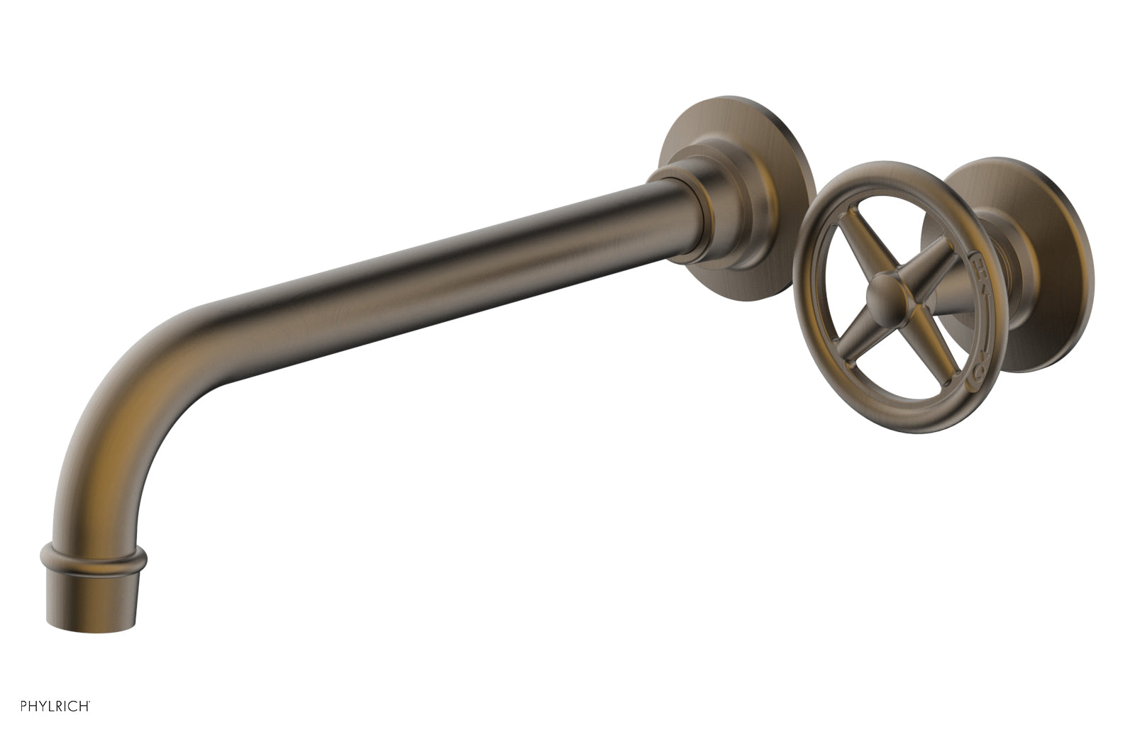 WORKS 10" Single Handle Wall Lavatory Set - Cross Handle 220-15-10