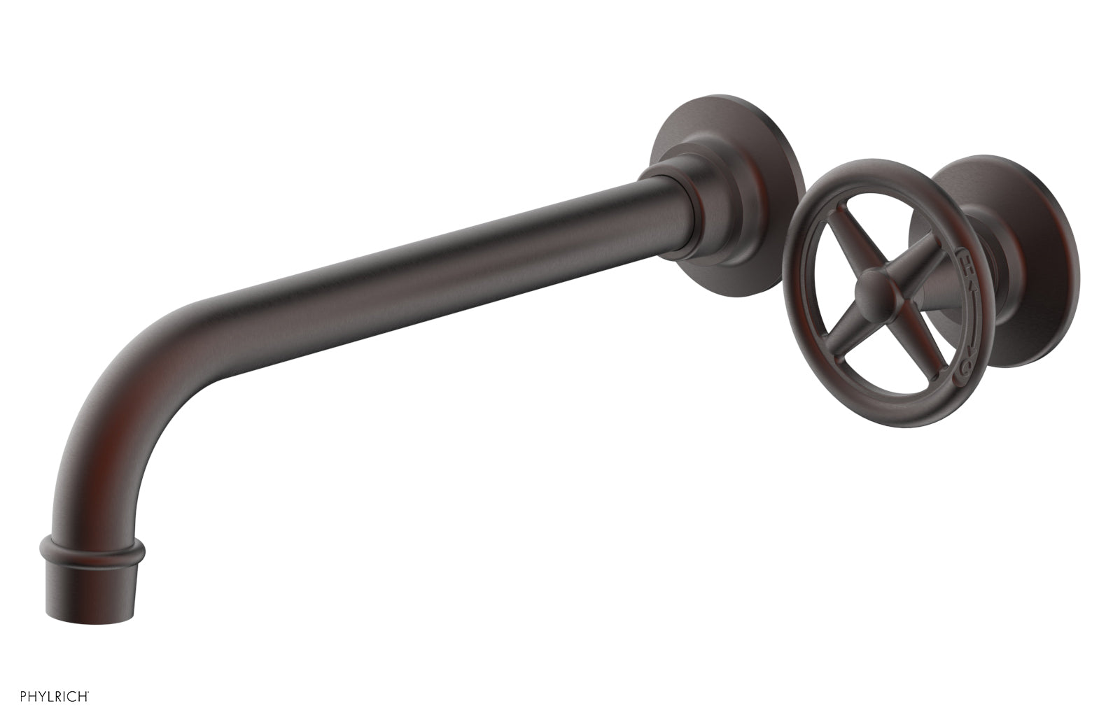 WORKS 10" Single Handle Wall Lavatory Set - Cross Handle 220-15-10