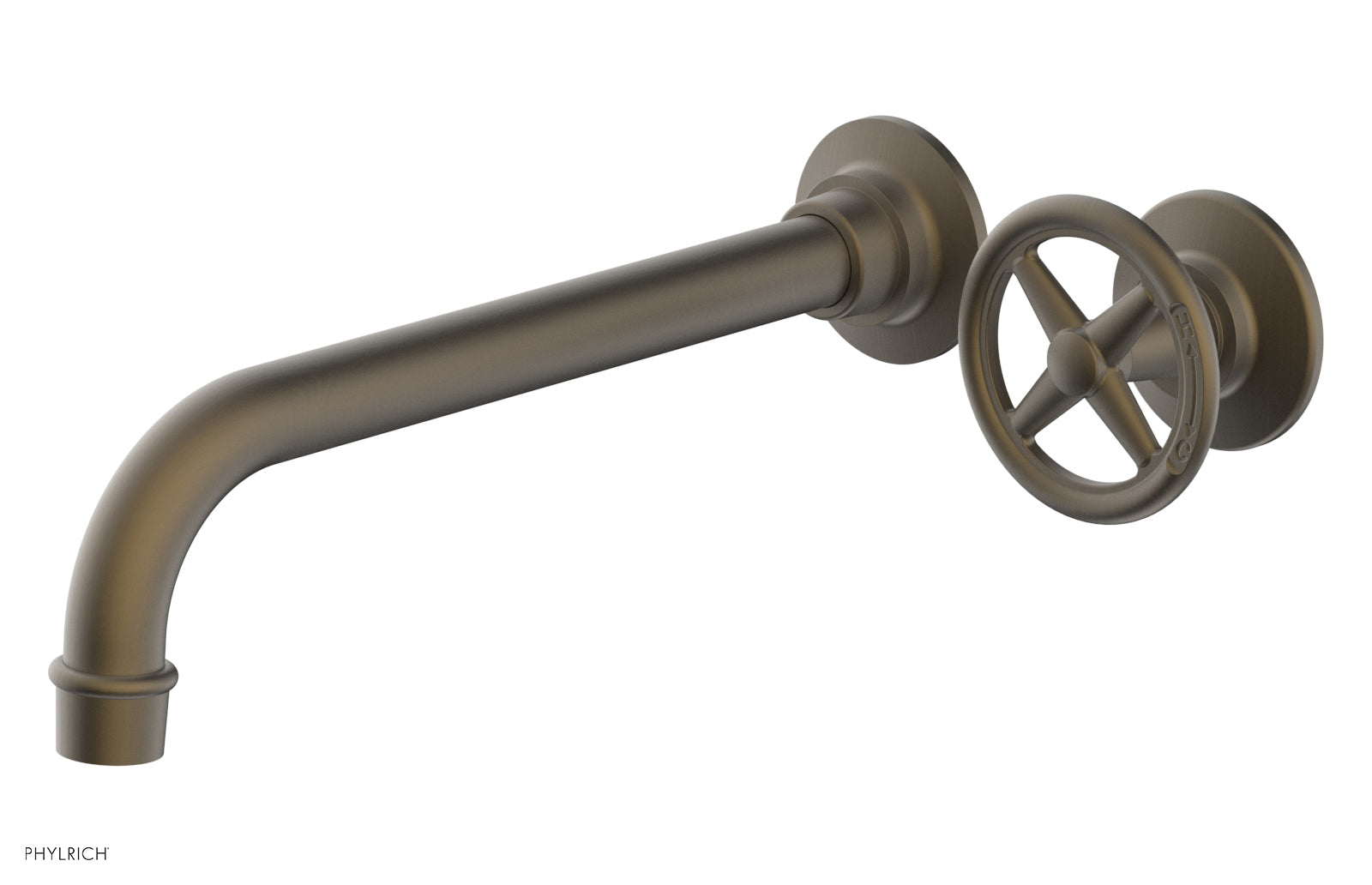 WORKS 10" Single Handle Wall Lavatory Set - Cross Handle 220-15-10