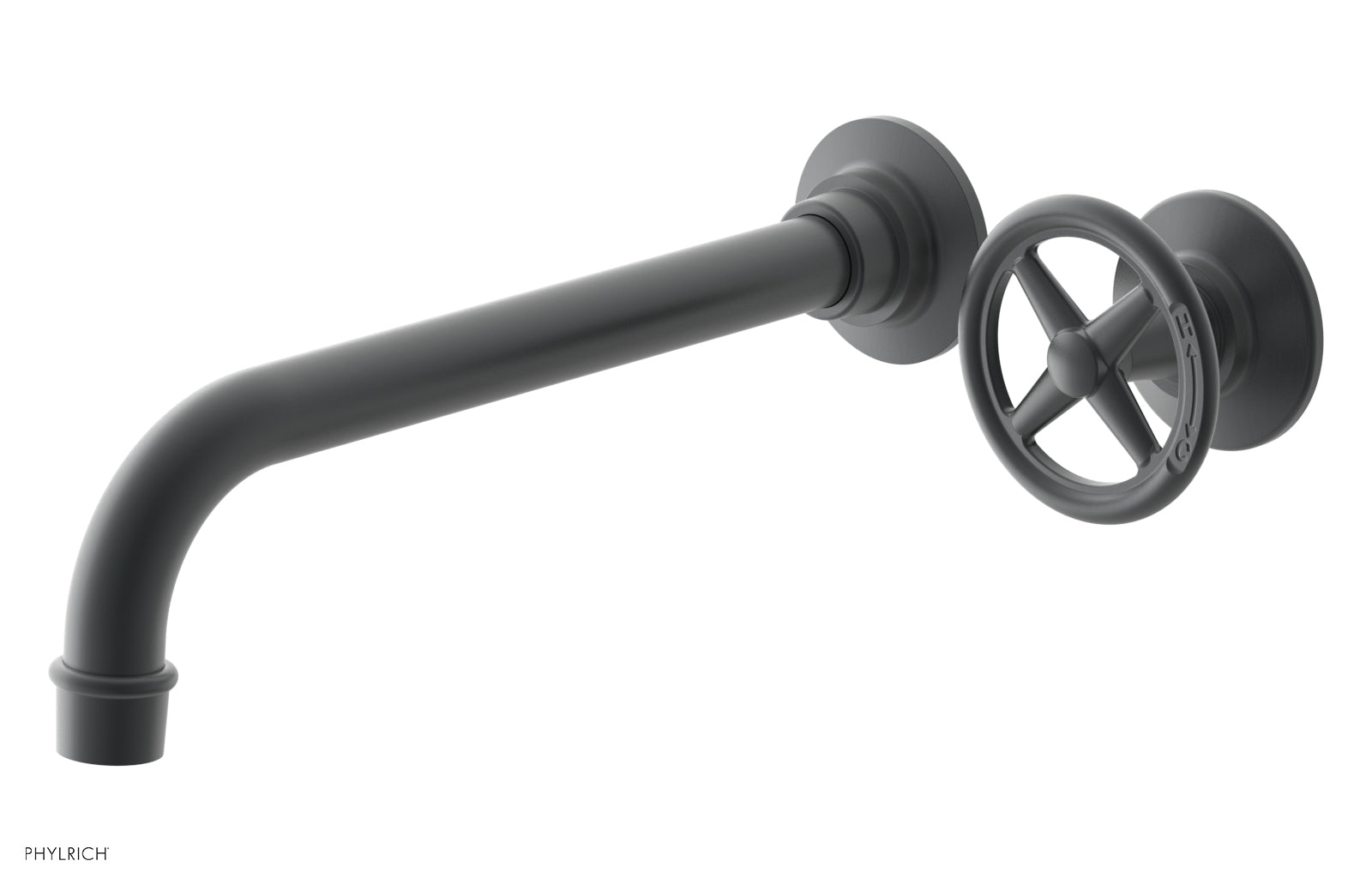 WORKS 10" Single Handle Wall Lavatory Set - Cross Handle 220-15-10