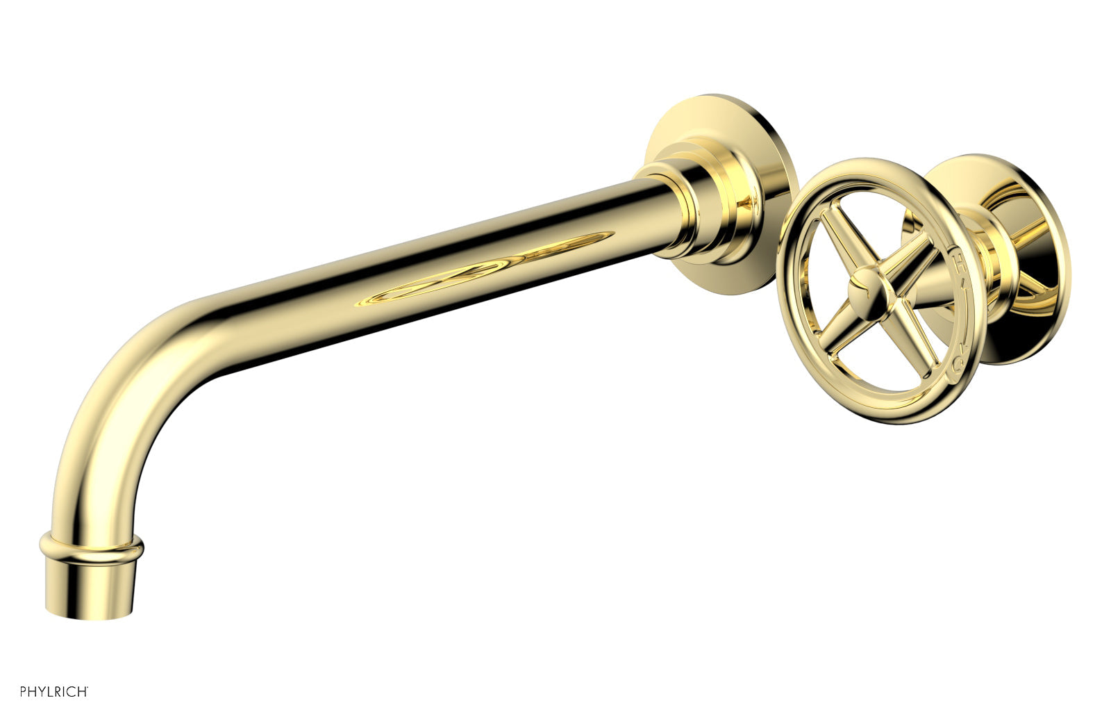 WORKS 10" Single Handle Wall Lavatory Set - Cross Handle 220-15-10