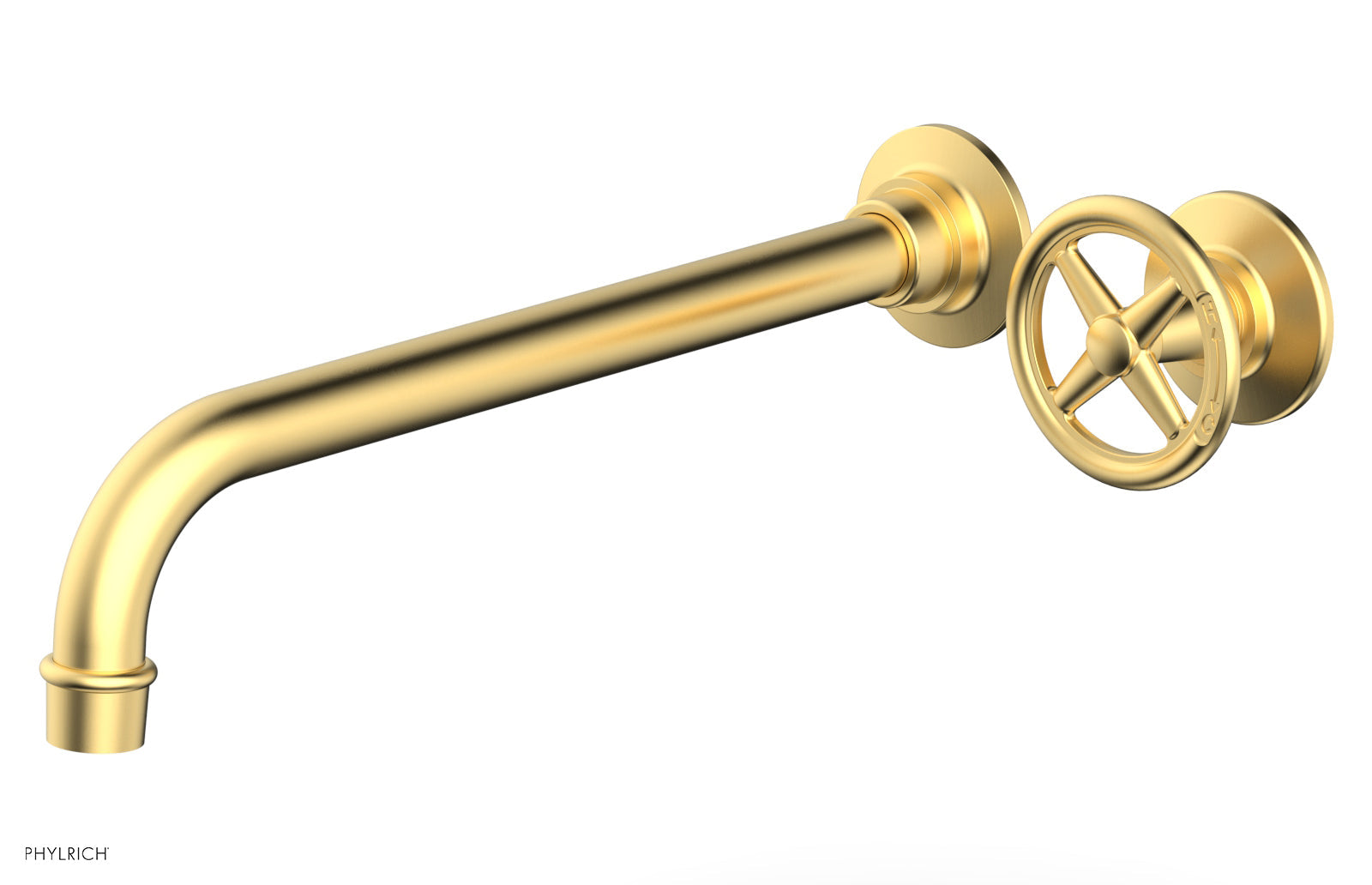 WORKS 12" Single Handle Wall Lavatory Set - Cross Handle 220-15-12