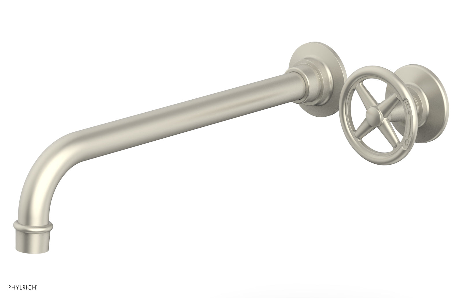 WORKS 12" Single Handle Wall Lavatory Set - Cross Handle 220-15-12