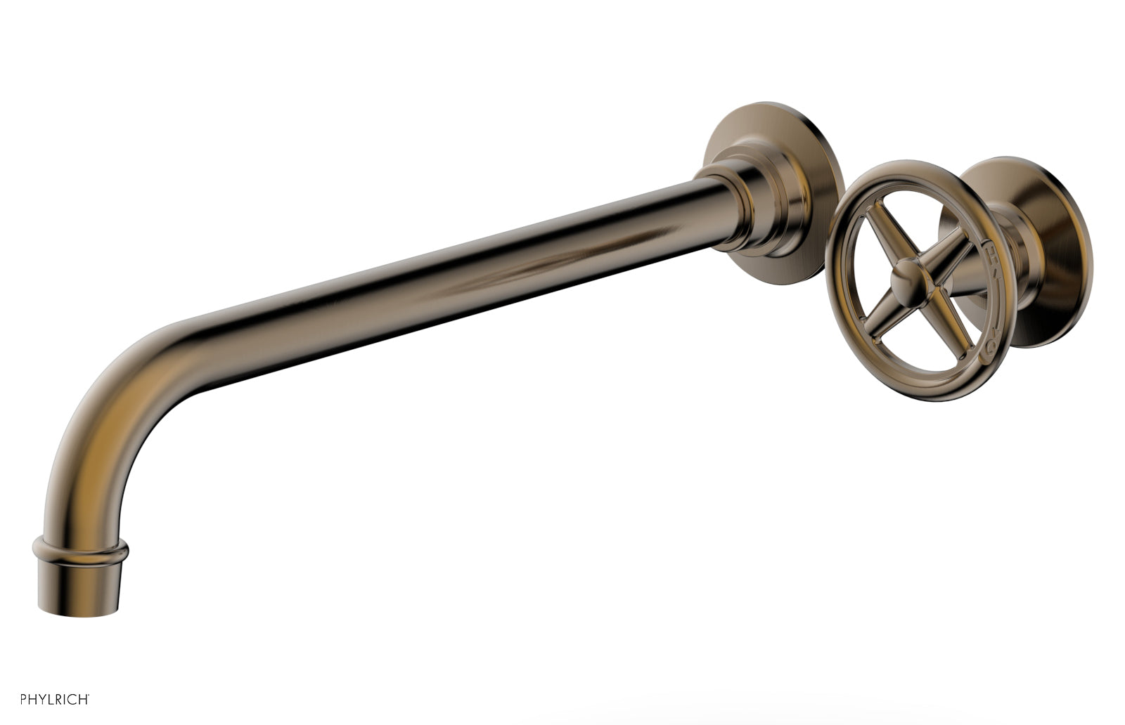 WORKS 12" Single Handle Wall Lavatory Set - Cross Handle 220-15-12