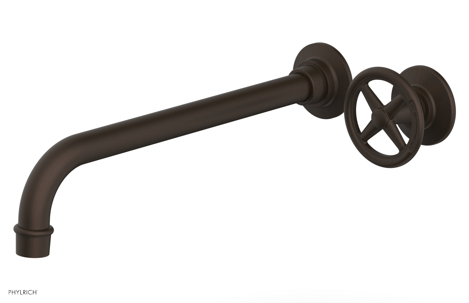 WORKS 12" Single Handle Wall Lavatory Set - Cross Handle 220-15-12