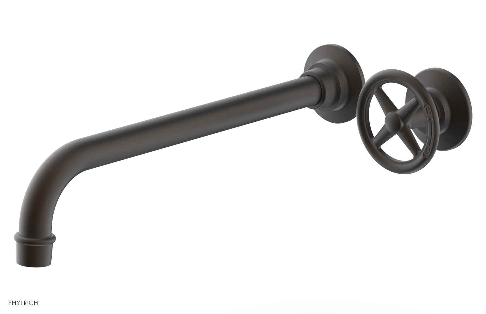 WORKS 12" Single Handle Wall Lavatory Set - Cross Handle 220-15-12