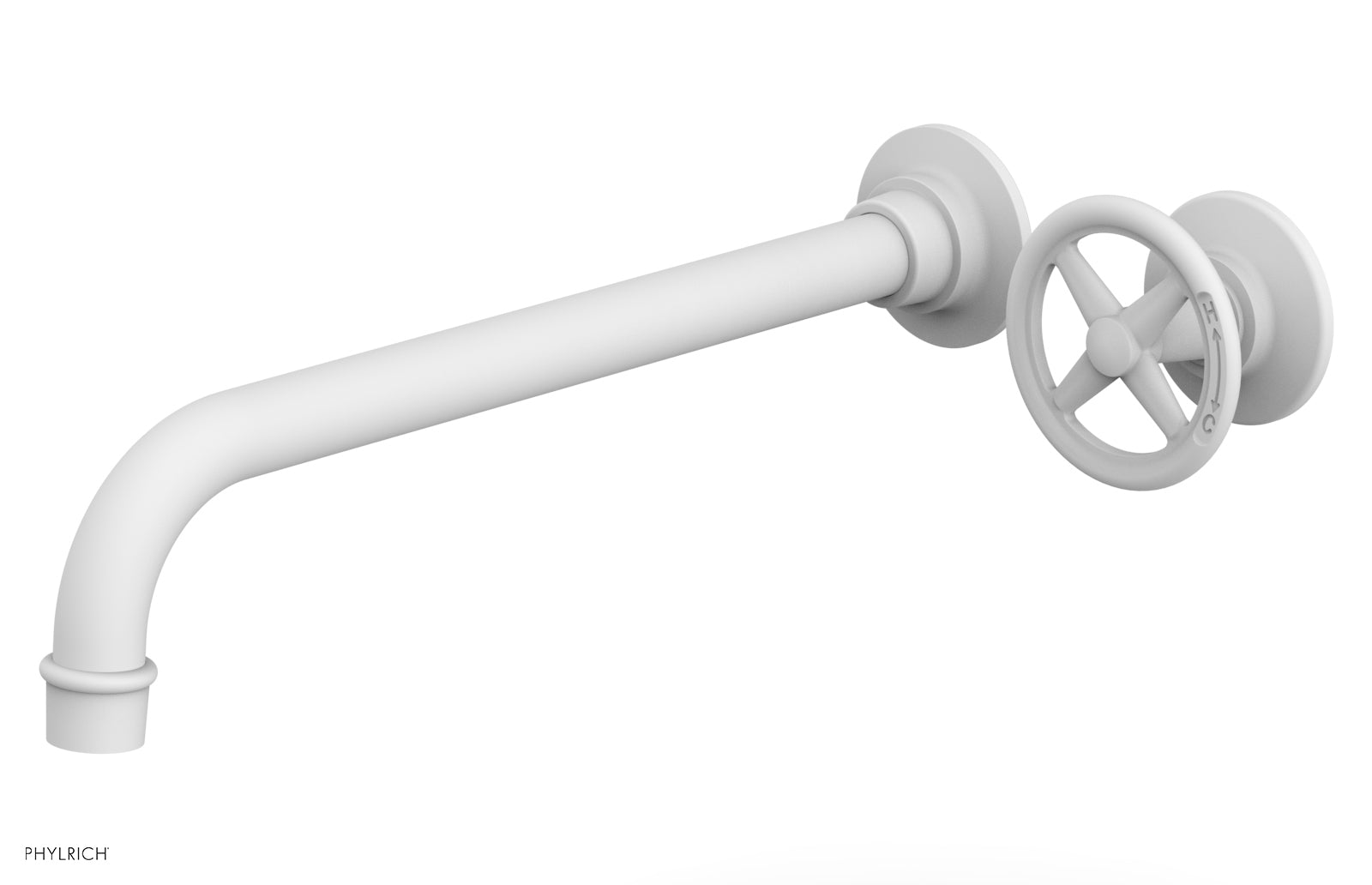 WORKS 12" Single Handle Wall Lavatory Set - Cross Handle 220-15-12