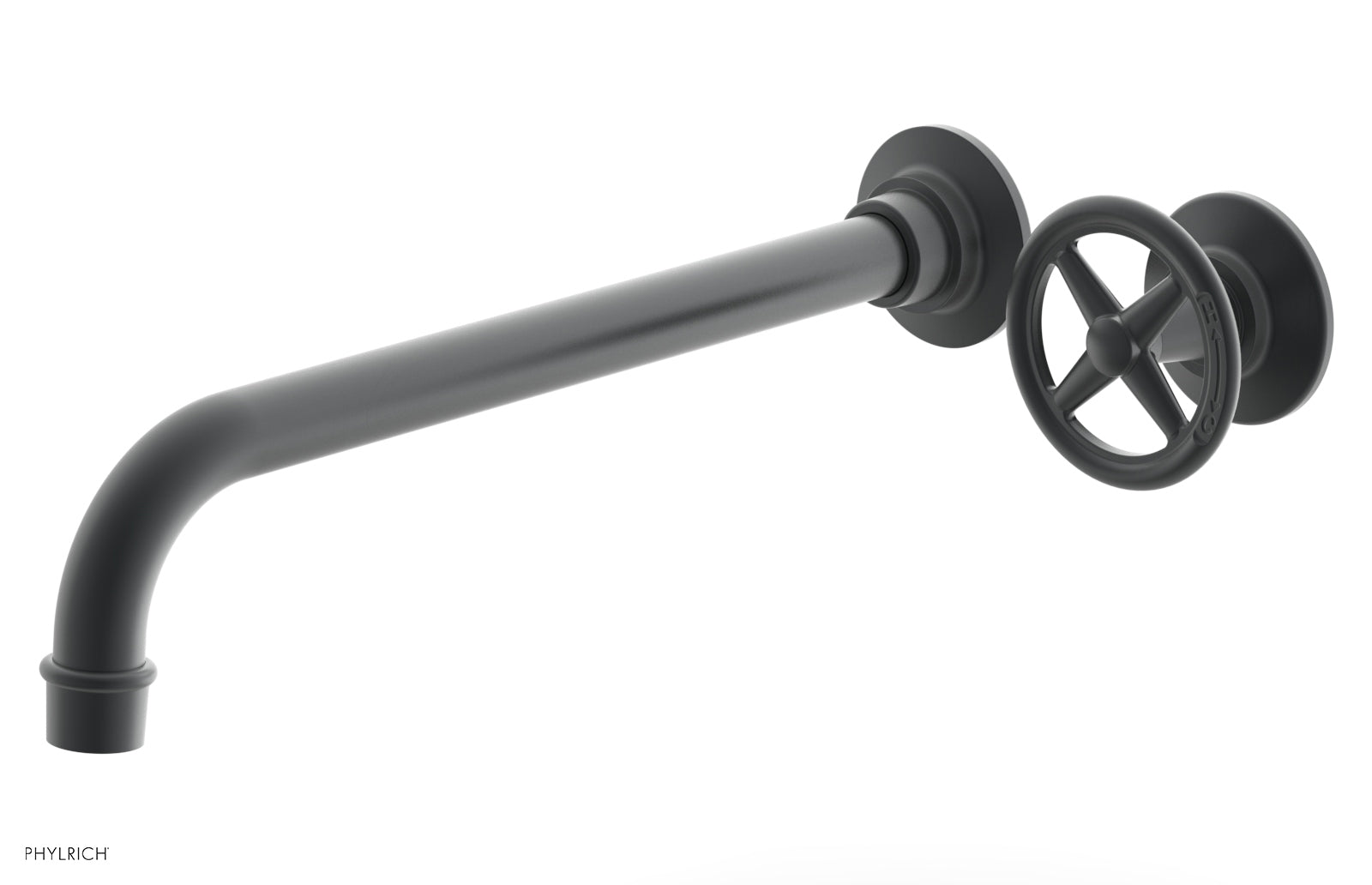 WORKS 12" Single Handle Wall Lavatory Set - Cross Handle 220-15-12