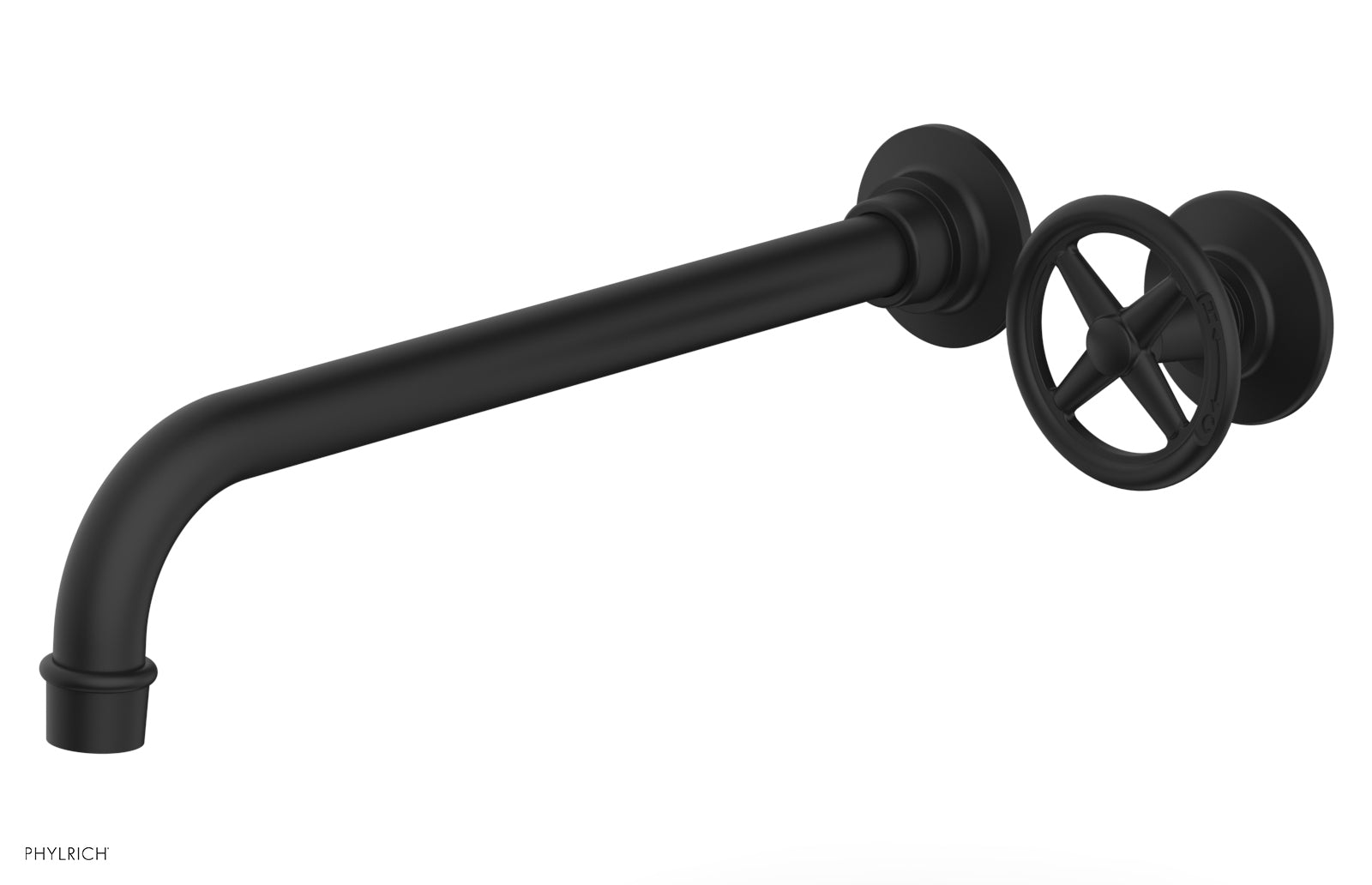 WORKS 12" Single Handle Wall Lavatory Set - Cross Handle 220-15-12