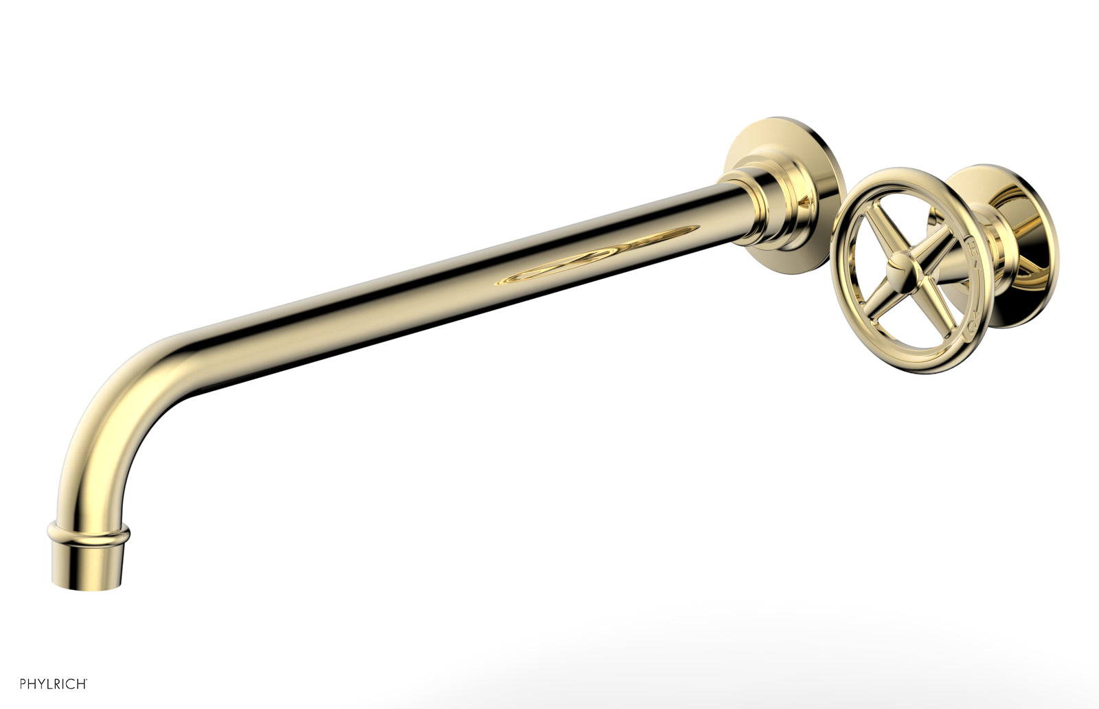 WORKS 14" Single Handle Wall Lavatory Set - Cross Handle 220-15-14