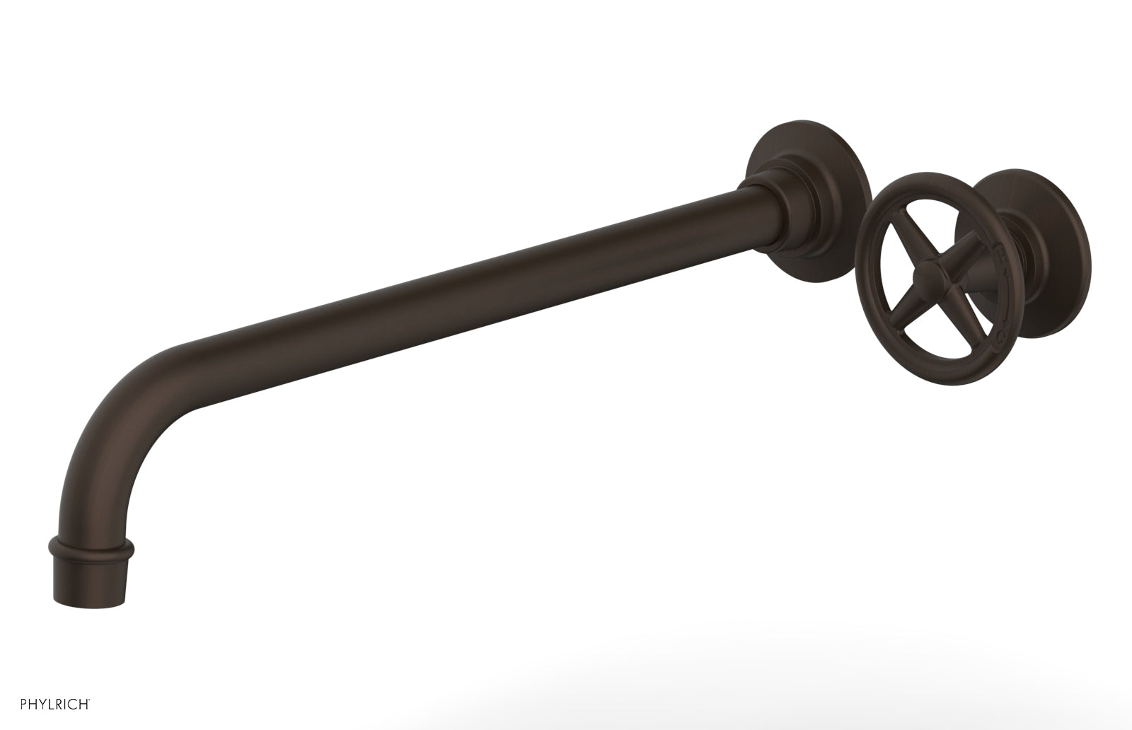 WORKS 14" Single Handle Wall Lavatory Set - Cross Handle 220-15-14