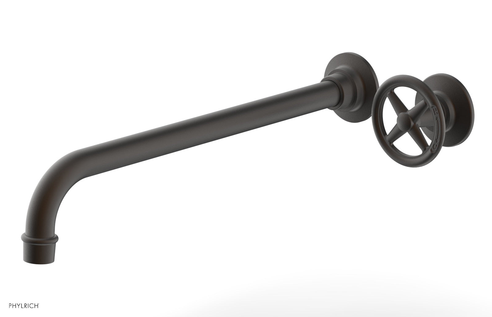 WORKS 14" Single Handle Wall Lavatory Set - Cross Handle 220-15-14