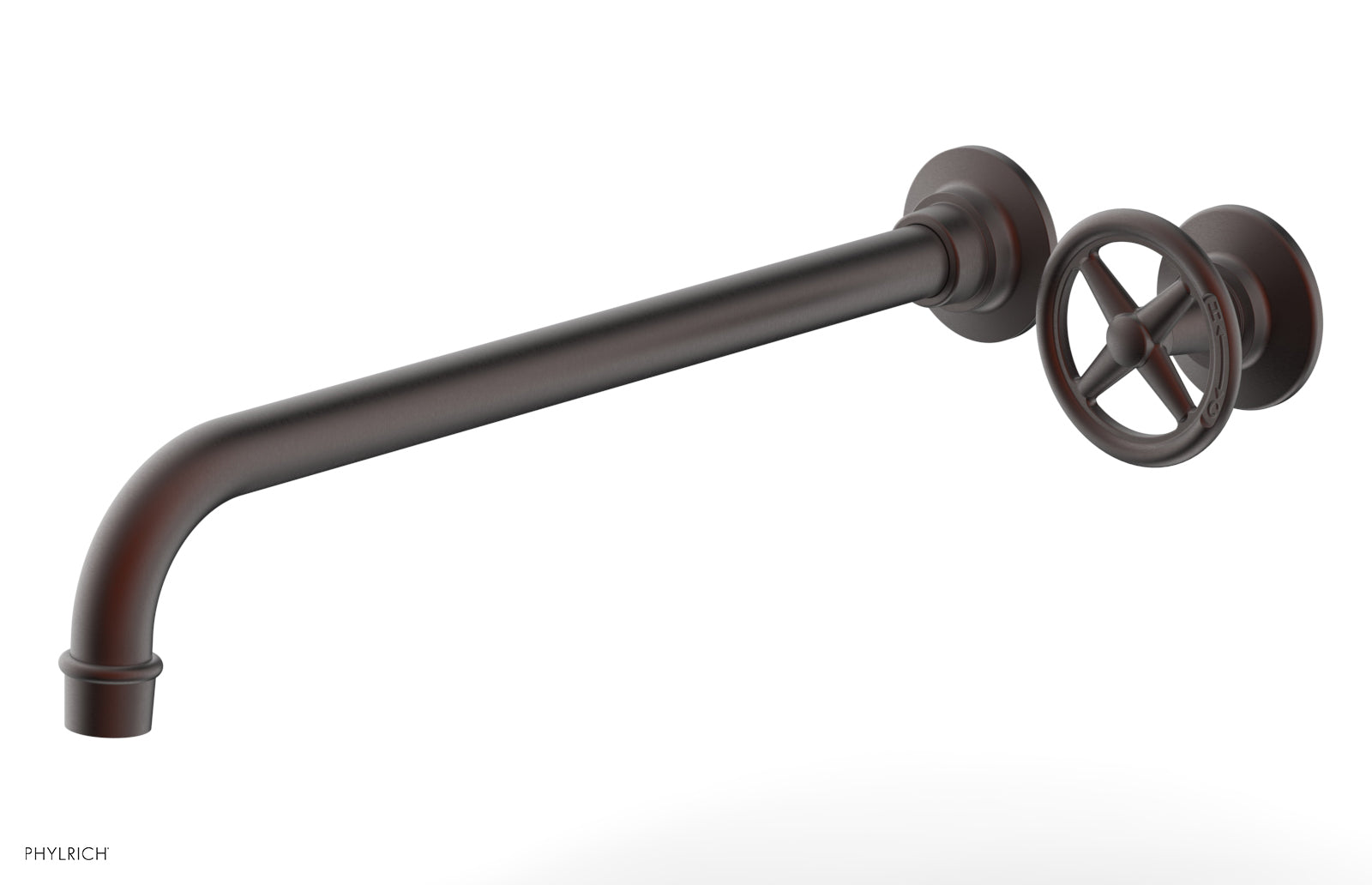 WORKS 14" Single Handle Wall Lavatory Set - Cross Handle 220-15-14