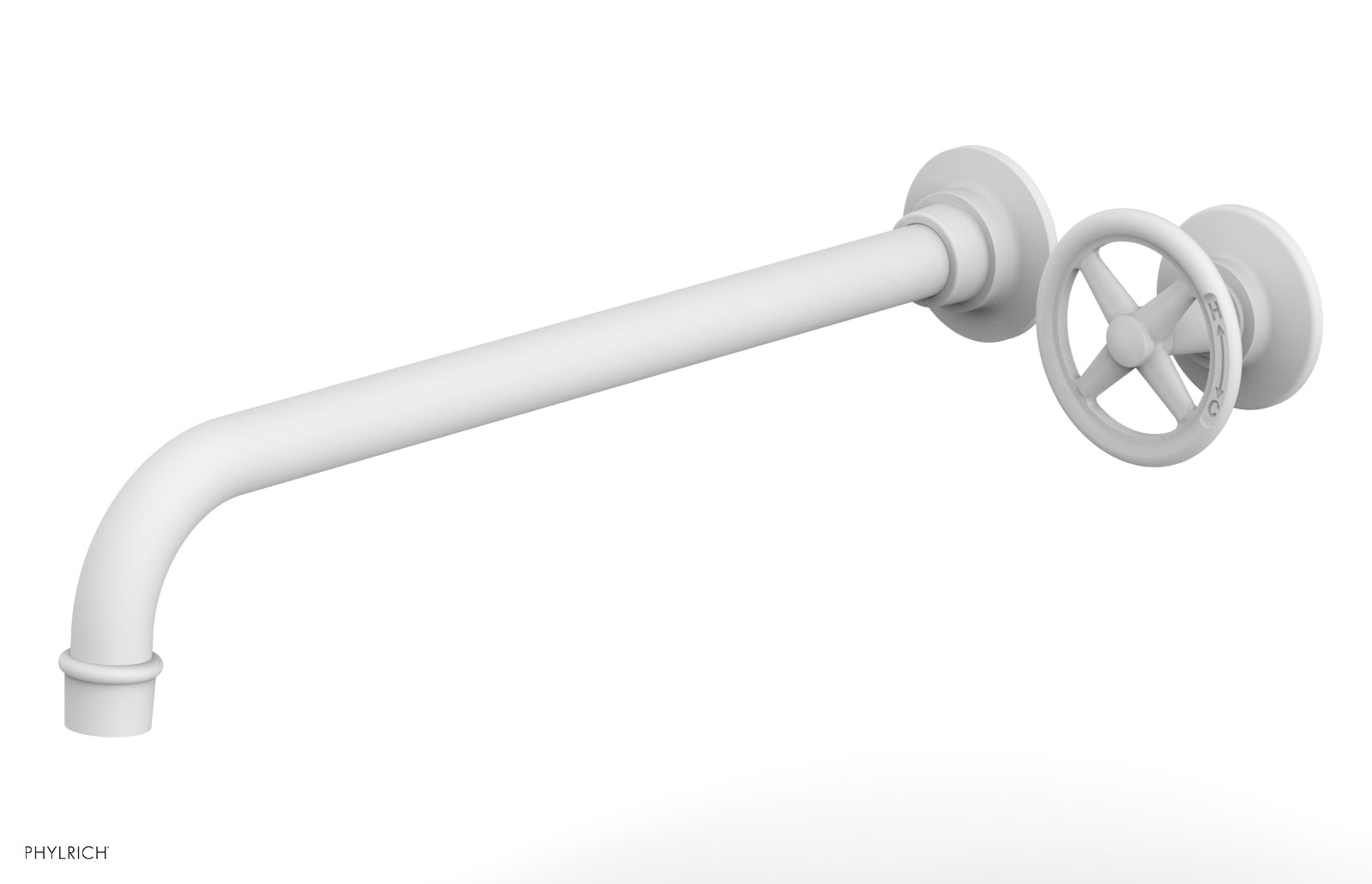 WORKS 14" Single Handle Wall Lavatory Set - Cross Handle 220-15-14