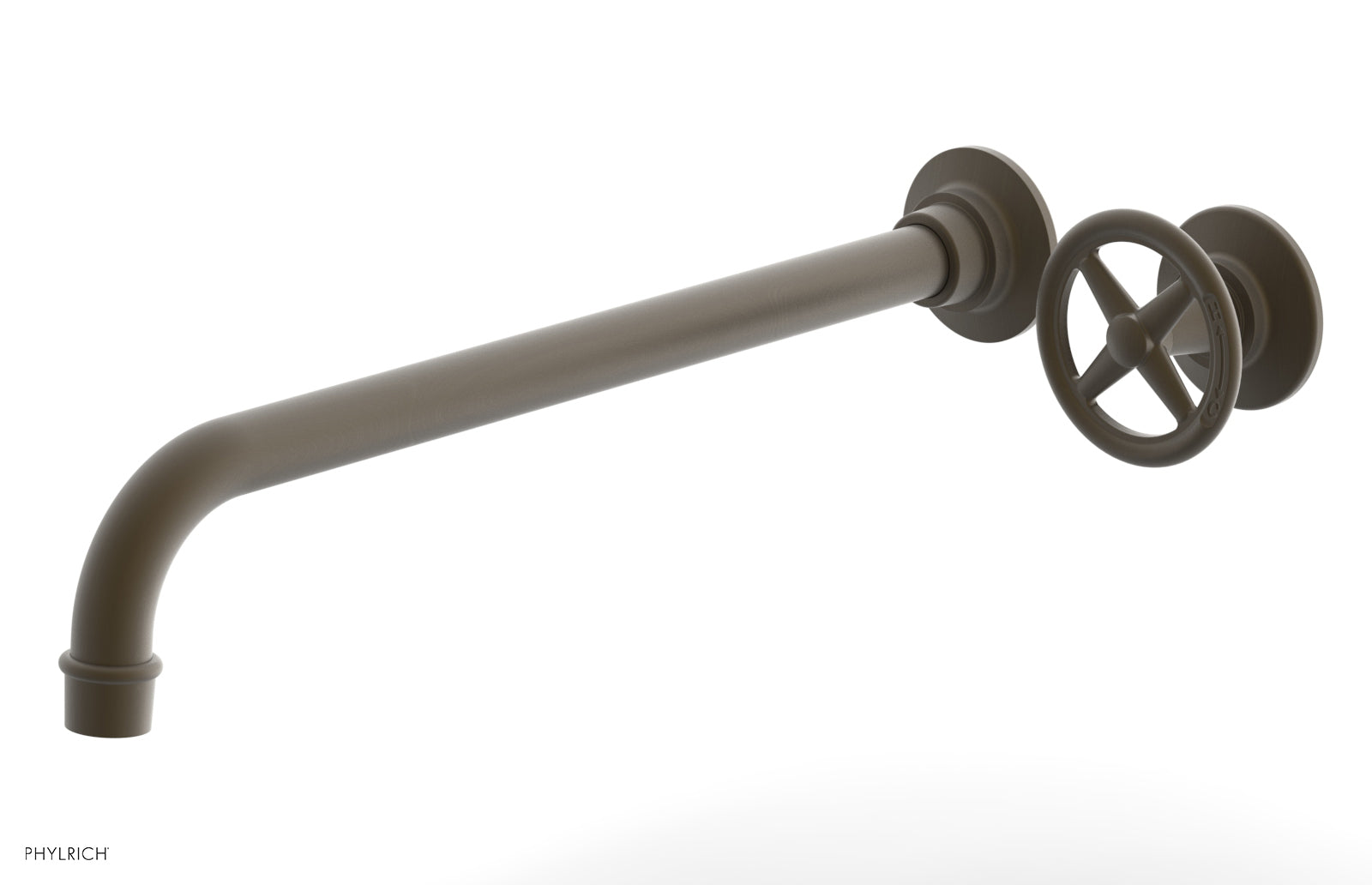 WORKS 14" Single Handle Wall Lavatory Set - Cross Handle 220-15-14