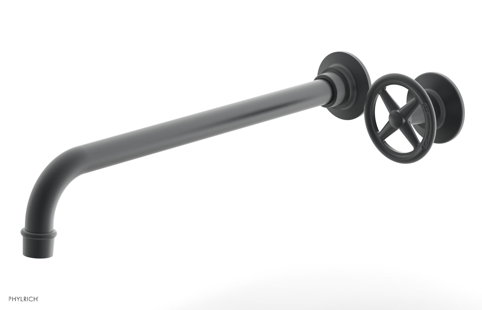 WORKS 14" Single Handle Wall Lavatory Set - Cross Handle 220-15-14