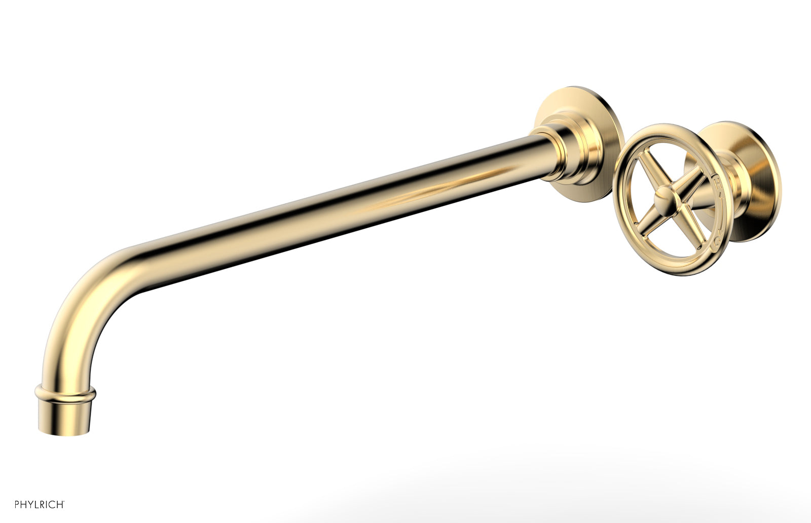 WORKS 14" Single Handle Wall Lavatory Set - Cross Handle 220-15-14