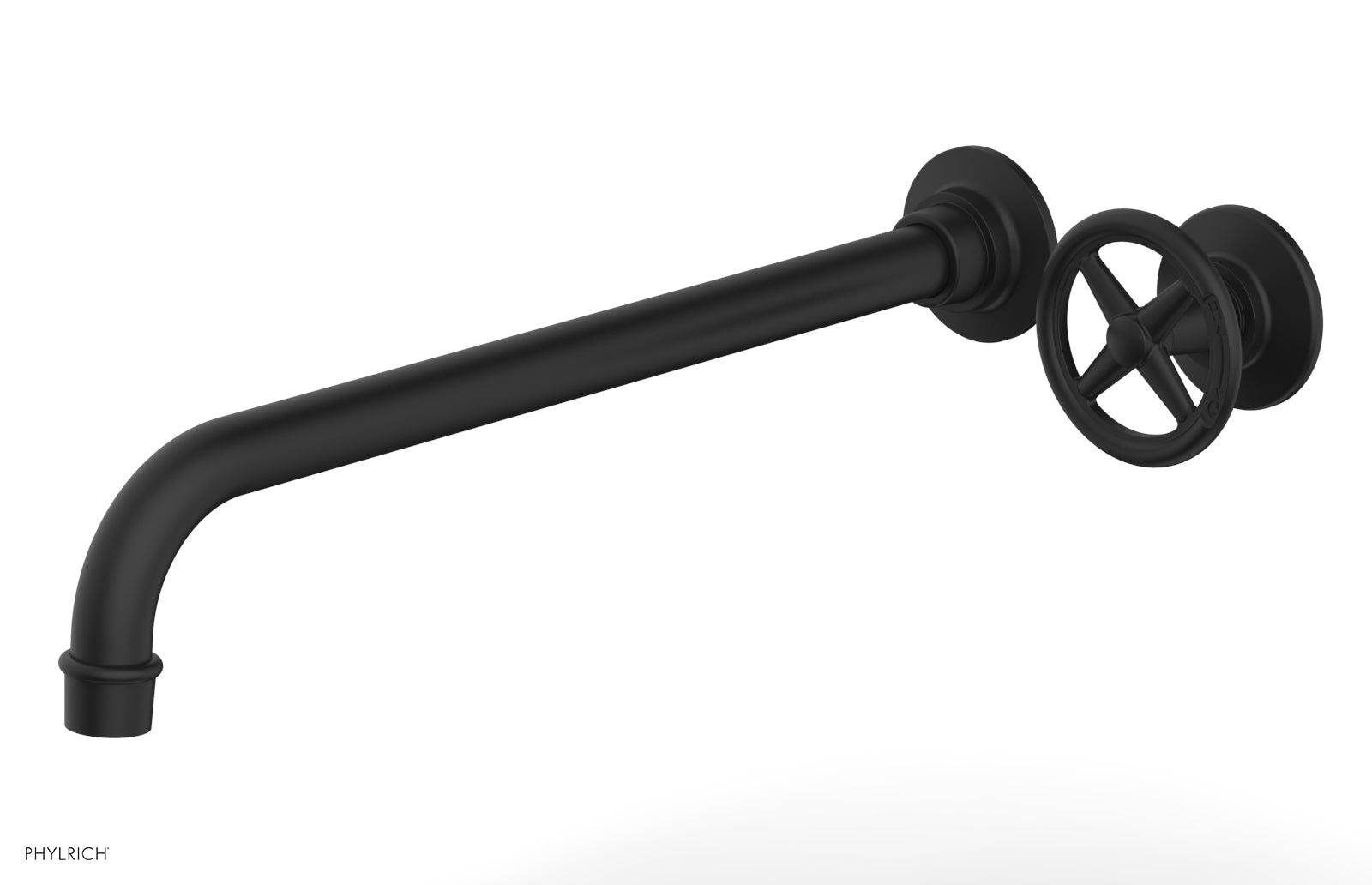 WORKS 14" Single Handle Wall Lavatory Set - Cross Handle 220-15-14