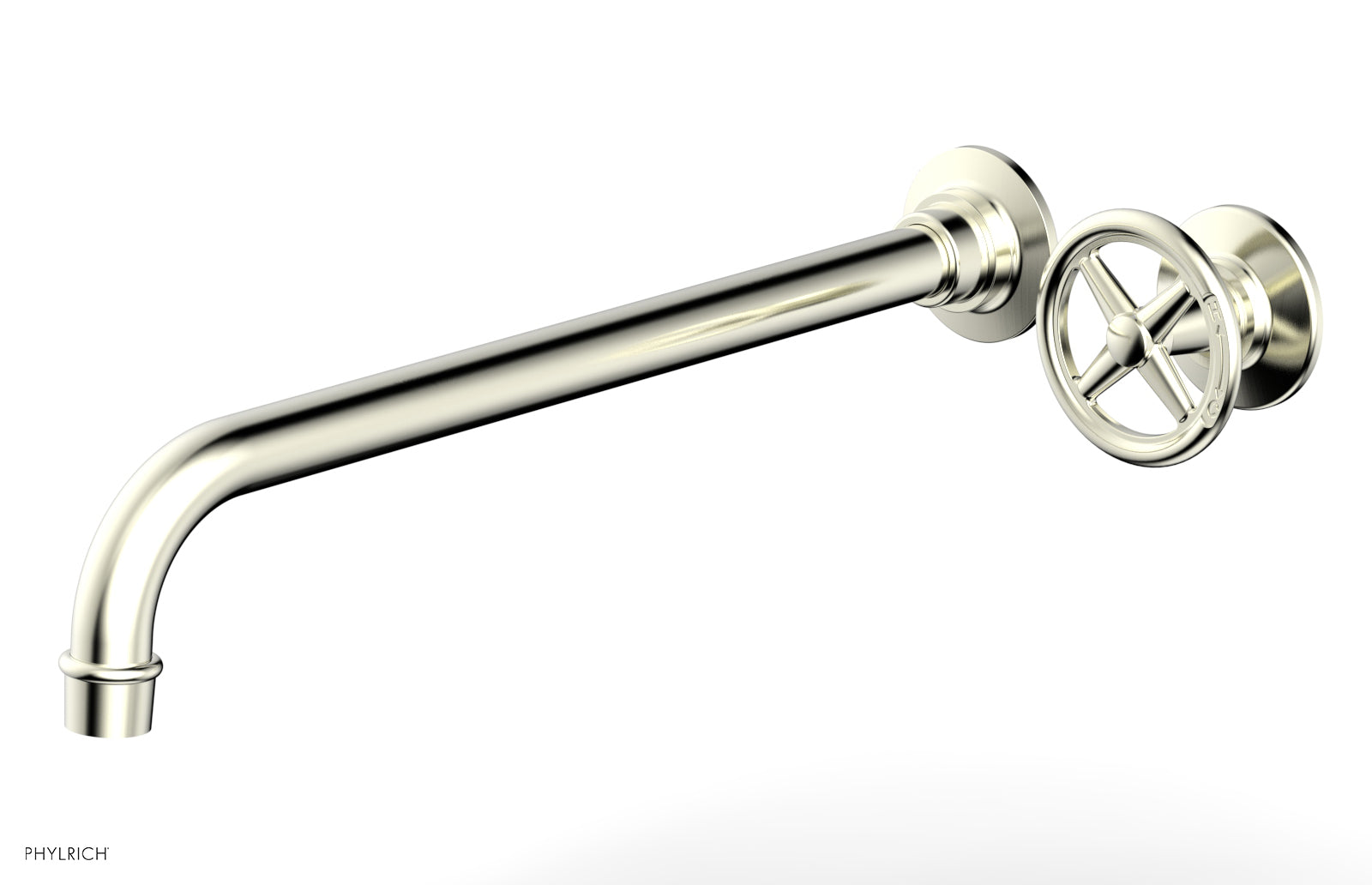 WORKS 14" Single Handle Wall Lavatory Set - Cross Handle 220-15-14